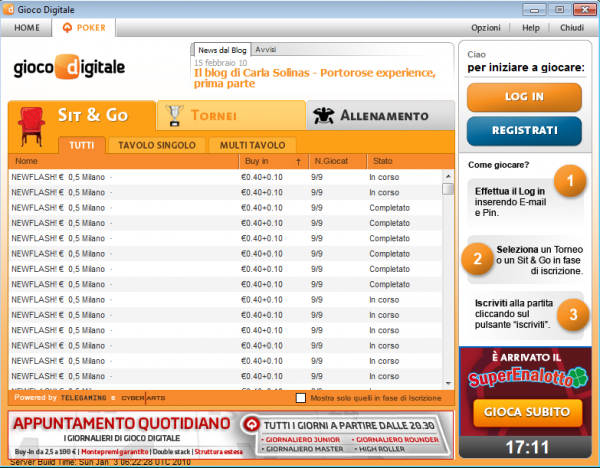 gioco digitale lobby